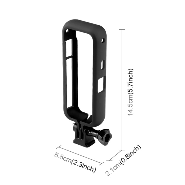 PULUZ PC Protective Frame for Insta360 ONE X2, with Adapter Mount & Screw(Black) - Mount & Holder by PULUZ | Online Shopping UK | buy2fix