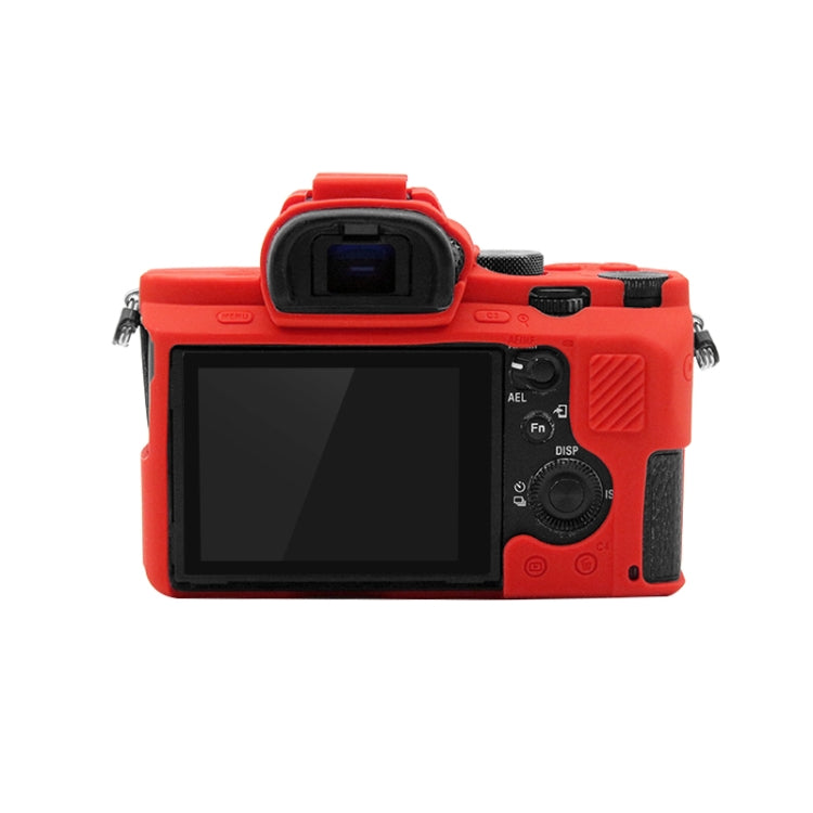 PULUZ Soft Silicone Protective Case for Sony ILCE-7MII / 7SMII / 7RMII(Red) - Camera Accessories by PULUZ | Online Shopping UK | buy2fix