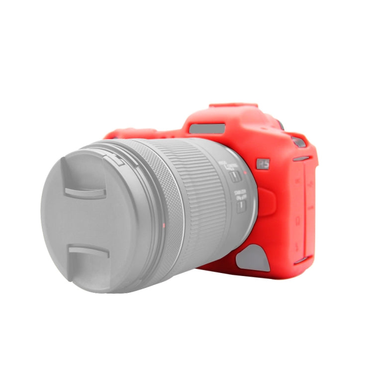 PULUZ Soft Silicone Protective Case for Canon EOS R5(Red) - Protective Case by PULUZ | Online Shopping UK | buy2fix