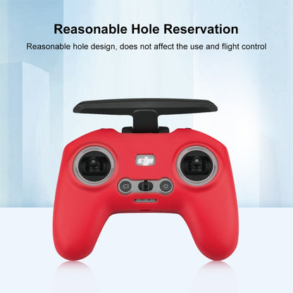 For DJI FPV Combo Remote Control PULUZ Silicone Protective Case(Red) - Cases & Bags by PULUZ | Online Shopping UK | buy2fix