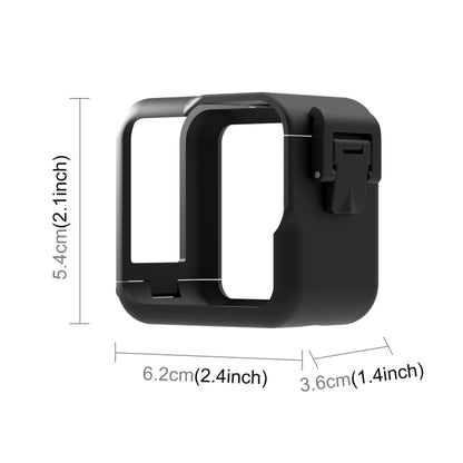 For GoPro Hero11 Black Mini PULUZ PC Plastic Border Frame with Buckle Basic Mount & Screw(Black) - Protective Frame by PULUZ | Online Shopping UK | buy2fix