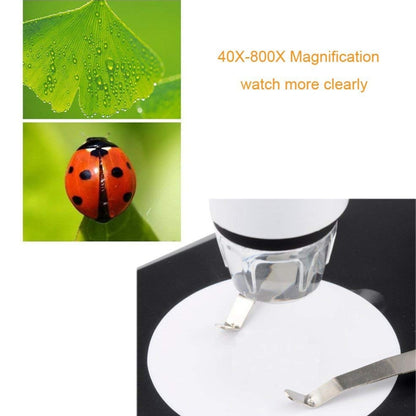 DMS-MDS800 40X-800X Magnifier 2.0MP Image Sensor USB Digital Microscope with 8 LEDs & Professional Stand - Consumer Electronics by buy2fix | Online Shopping UK | buy2fix