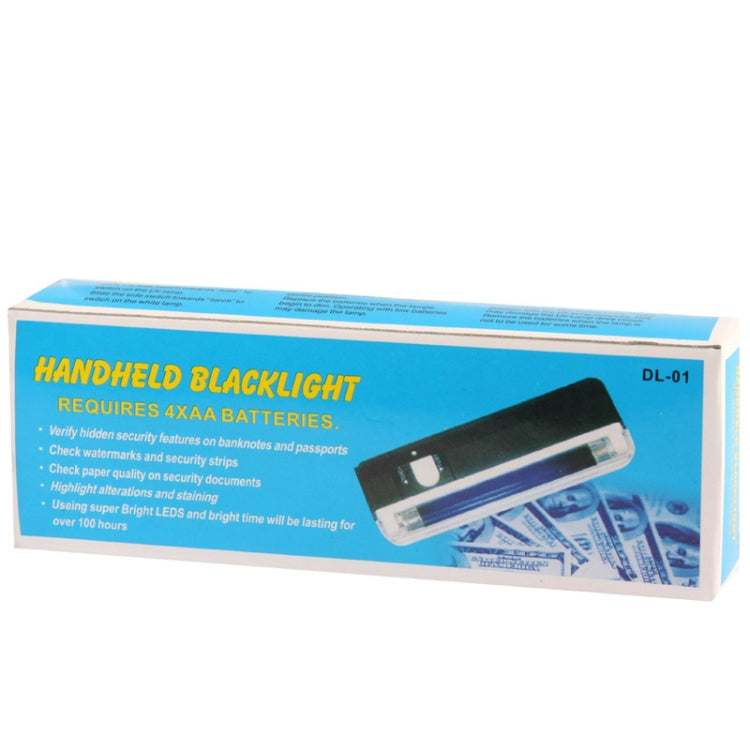Handheld Blacklight UV Lamp & LED Flashlight, Verify Hidden Security Features On banknotes and Passport(Black) - LED Light by buy2fix | Online Shopping UK | buy2fix