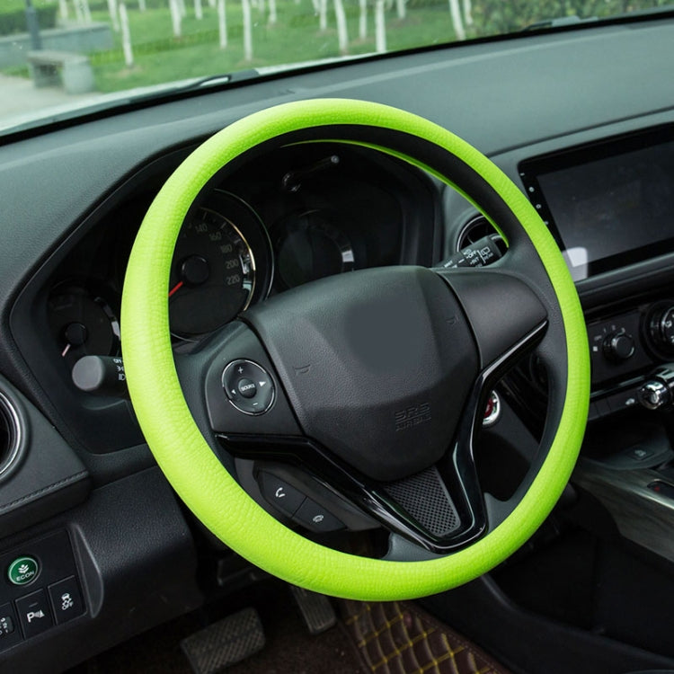 Glowing Lighting Silicone Rubber Car Steering Wheel Cover, Outside Diameter: 36cm(Green) - Steering Wheel Accessories by buy2fix | Online Shopping UK | buy2fix