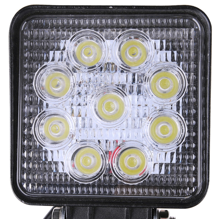 27W Bridgelux 2150lm 9 LED White Light Floodlight Engineering Lamp / Waterproof IP67 SUVs Light, DC 10-30V(Black) - In Car by buy2fix | Online Shopping UK | buy2fix