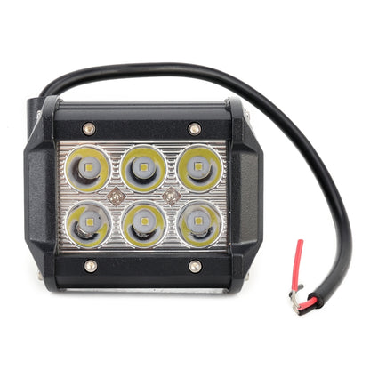 18W 6 LED White Light Condenser Engineering Lamp / Waterproof IP67 SUVs Light, DC 10-30V(Black) - Work Lights by buy2fix | Online Shopping UK | buy2fix