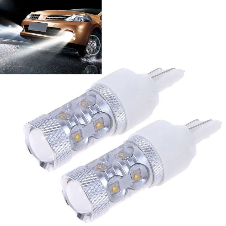 2 PCS 7443 650 Lumen 50W 10-3535-LEDs 6500K White Light Brake Light, DC 12-24V - In Car by buy2fix | Online Shopping UK | buy2fix