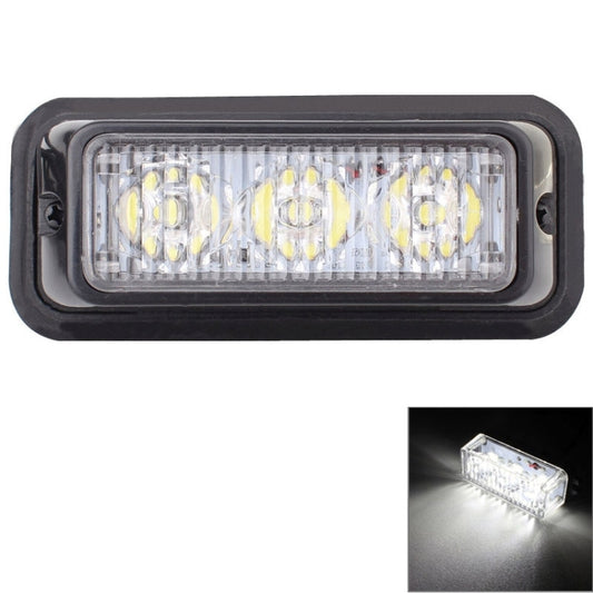 9W 540LM 6500K 3-LED White Light Wired Car Flashing Warning Signal Lamp, DC12V, Wire Length: 95cm - In Car by buy2fix | Online Shopping UK | buy2fix