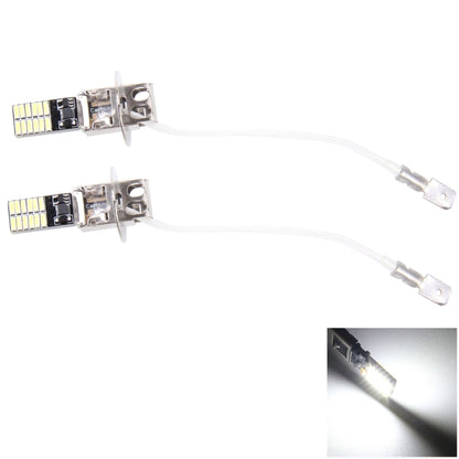 2 PCS H3 4.8W 720LM 6500K White Light 24 LED SMD 4014 Error-Free Canbus Car Clearance Lights Lamp, DC 12V - In Car by buy2fix | Online Shopping UK | buy2fix