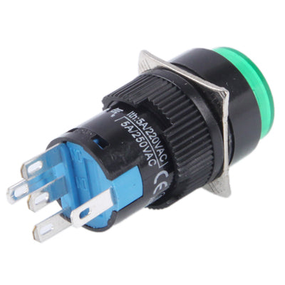 Car DIY Round Button Push Switch / Green Indicator - In Car by buy2fix | Online Shopping UK | buy2fix