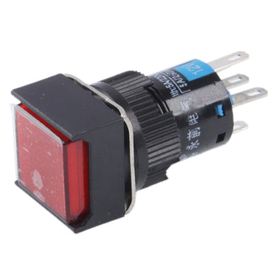 Car DIY Square Button Push Switch with Lock & LED Indicator, DC 24V(Red) - Car Switches by buy2fix | Online Shopping UK | buy2fix