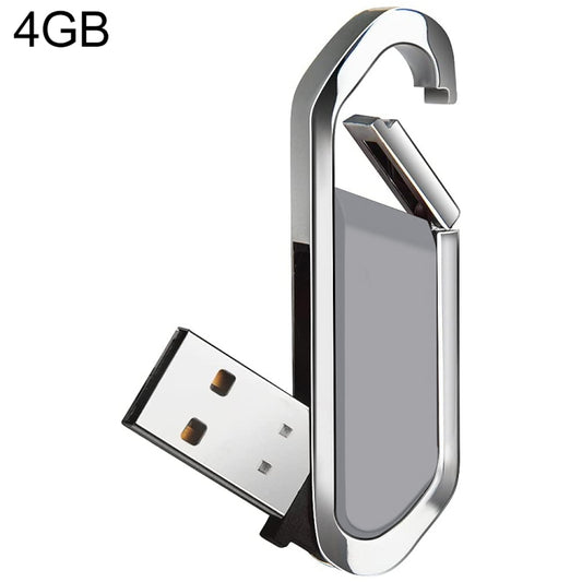 4GB Metallic Keychains Style USB 2.0 Flash Disk (Grey)(Grey) - Computer & Networking by buy2fix | Online Shopping UK | buy2fix