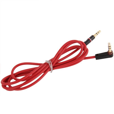 1.2m Aux Audio Cable 3.5mm Elbow Male to Straight  Male, Compatible with Phones, Tablets, Headphones, MP3 Player, Car/Home Stereo & More(Red) - Cable & Splitter by buy2fix | Online Shopping UK | buy2fix