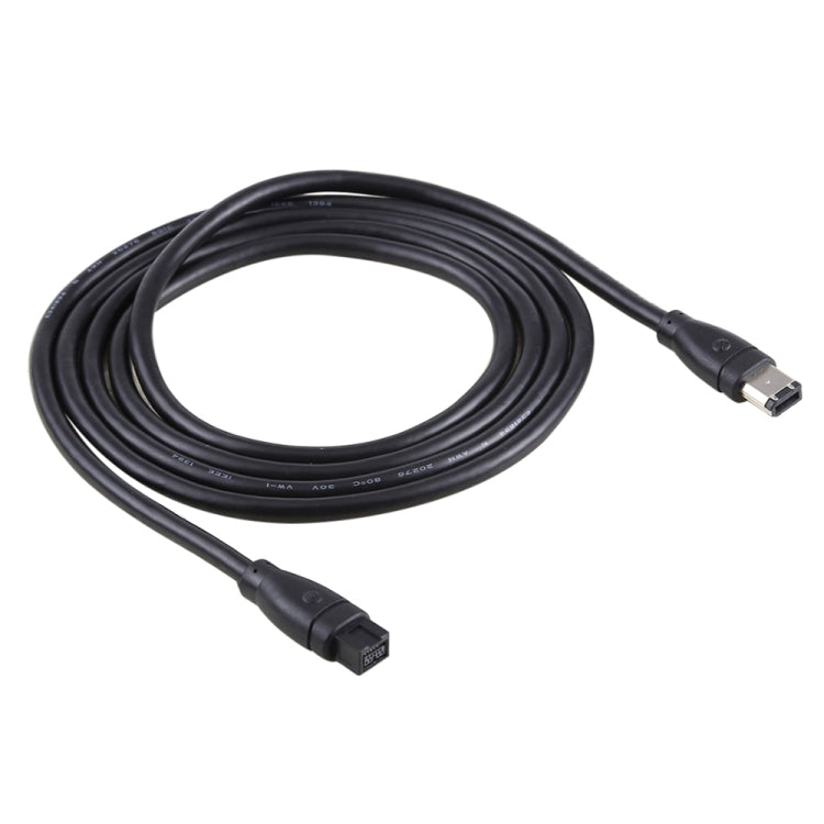 1.8m 9 Pin to 6 Pin 1394 FireWire Cable(Black) - 1394 Series by buy2fix | Online Shopping UK | buy2fix