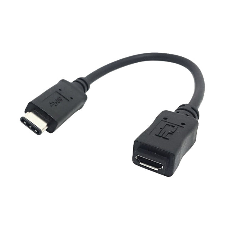 CY-201 USB 3.1 Type-C Male Connector to Micro USB 2.0 Female Cable For Nokia N1, Cable Length:  20cm(Black) - OTG Adapter by buy2fix | Online Shopping UK | buy2fix