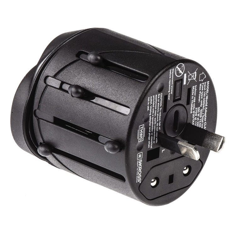 All in 1 EU + AU + UK + US Plug Travel Universal Adaptor, Size: 60 x 58 x 56mm(Black) - Consumer Electronics by buy2fix | Online Shopping UK | buy2fix