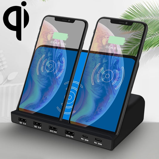 819 9 In 1 Wireless Charging Station Smart Socket Holder Stand - Multifunction Charger by buy2fix | Online Shopping UK | buy2fix