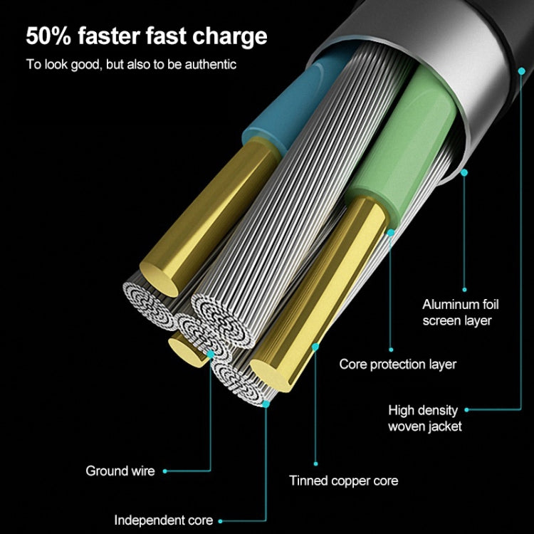 IVON CA52 2.4A USB to Type-C + Micro USB 2 in 1 Charging Sync Data Cable, Length: 1m (Silver) -  by IVON | Online Shopping UK | buy2fix