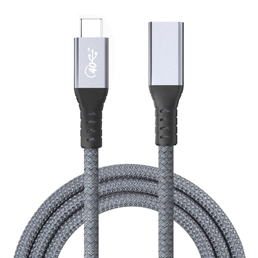 9159 40Gbps USB-C / Type-C Male to USB-C / Type-C Female USB4 Braided Data Cable, Length: 0.8m -  by buy2fix | Online Shopping UK | buy2fix