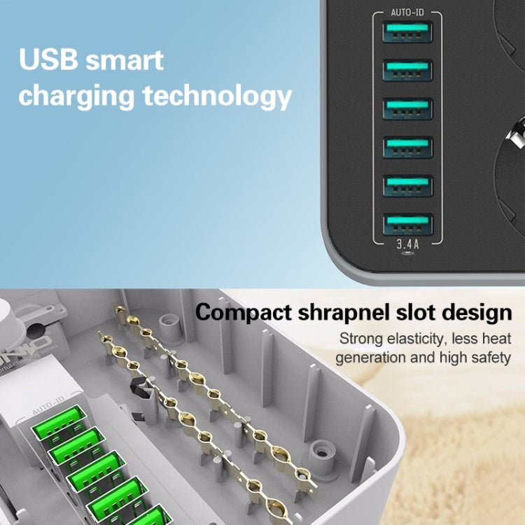 LDNIO SE3631 3.4A 6 x USB Ports Multi-function Travel Home Office Socket, Cable Length: 1.6m, EU Plug - Consumer Electronics by LDNIO | Online Shopping UK | buy2fix