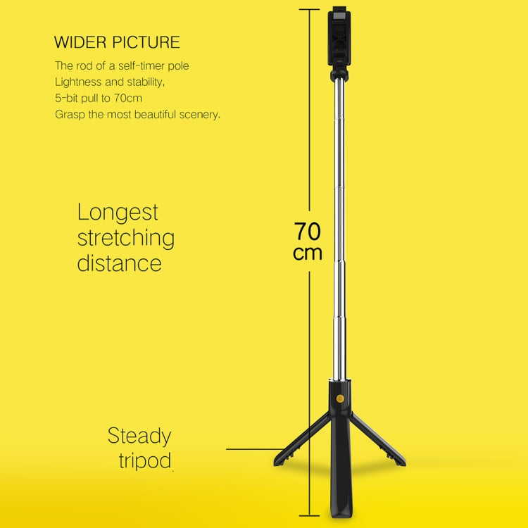 K07 Bluetooth 4.0 Mobile Phone Adjustable Bluetooth Selfie Stick Self-timer Pole Tripod (White) - Consumer Electronics by buy2fix | Online Shopping UK | buy2fix