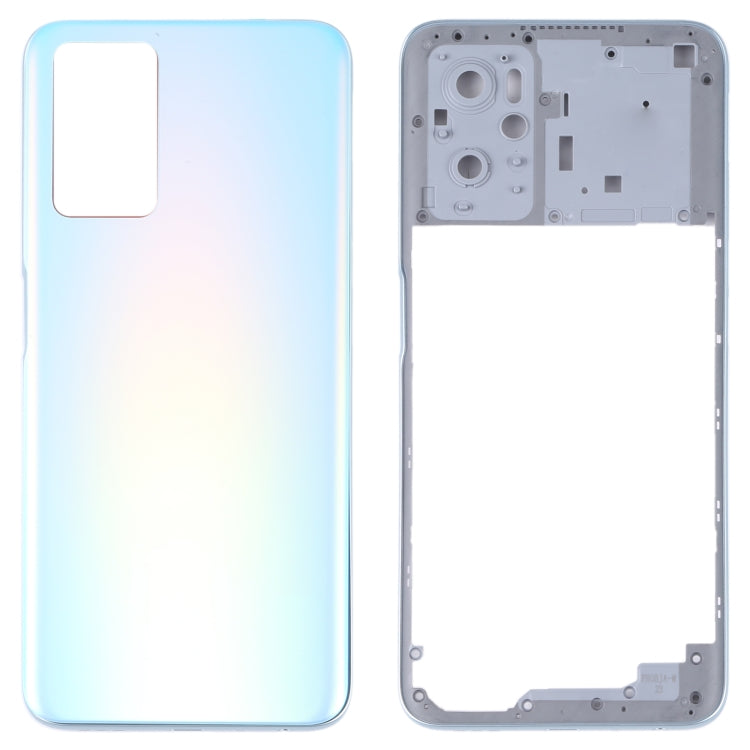 Battery Back Cover with Middle Frame for OPPO A36/A76(Blue) - Repair & Spare Parts by buy2fix | Online Shopping UK | buy2fix