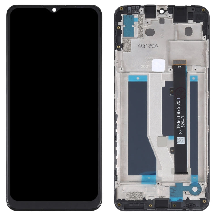 OEM LCD Screen For ZTE Blade A71 A7030 2021 Digitizer Full Assembly with Frame (Black) - For ZTE by buy2fix | Online Shopping UK | buy2fix