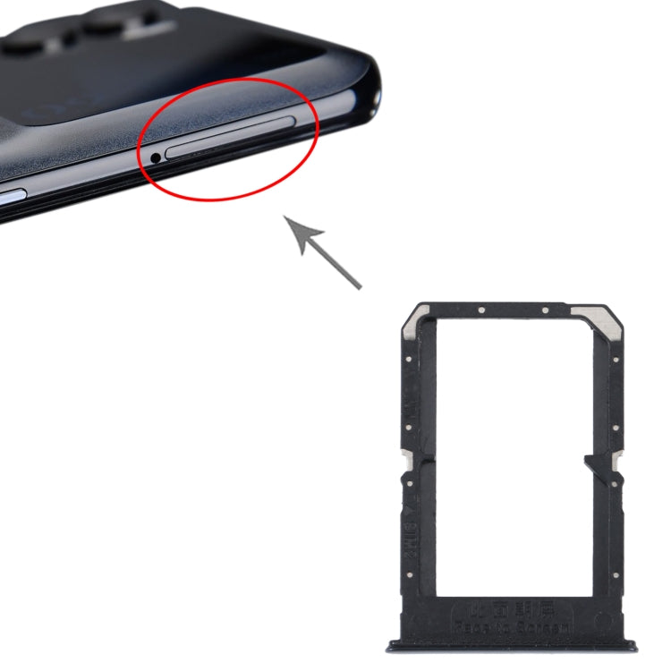 For OPPO K9 Pro SIM Card Tray + SIM Card Tray (Black) - Card Socket by buy2fix | Online Shopping UK | buy2fix