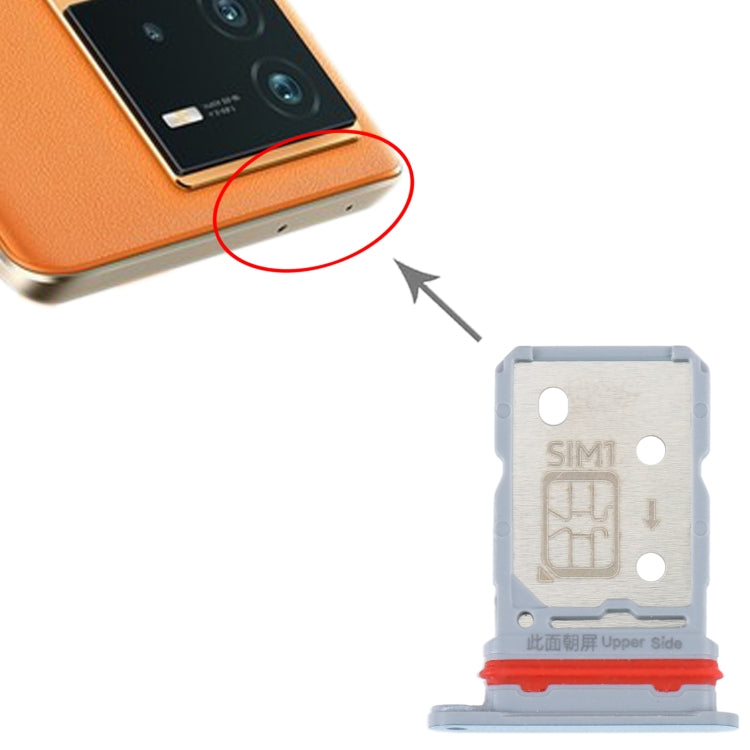 For vivo iQOO Neo6 SIM Card Tray + SIM Card Tray (Blue) - Card Socket by buy2fix | Online Shopping UK | buy2fix