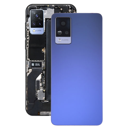 For vivo V21 Original Battery Back Cover with Camera Lens Cover(Blue) -  by buy2fix | Online Shopping UK | buy2fix