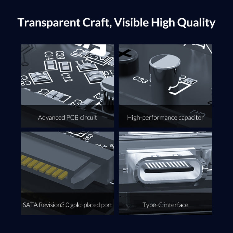 Transparent Series 2.5 inch 10Gbps Hard Drive Enclosure with Stand -  by ORICO | Online Shopping UK | buy2fix