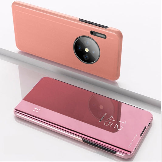 For Huawei Y9a 2020/Enjoy 20 Plus Plated Mirror Horizontal Flip Leather Case with Holder(Rose Gold) - Mobile Accessories by buy2fix | Online Shopping UK | buy2fix