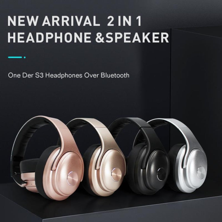 OneDer S3 2 in1 Headphone & Speaker Portable Wireless Bluetooth Headphone Noise Cancelling Over Ear Stereo(Black) - Headset & Headphone by OneDer | Online Shopping UK | buy2fix