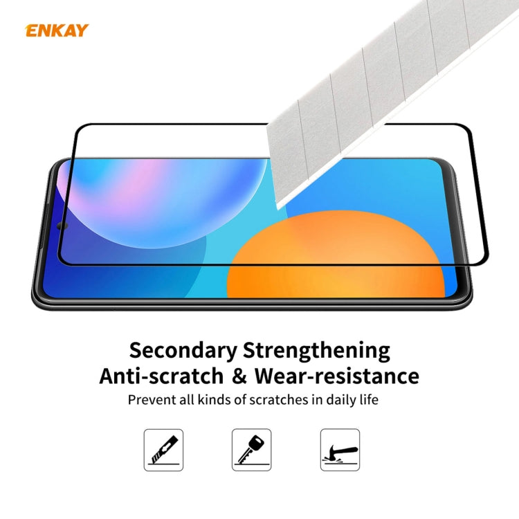 For Huawei P Smart 2021 2 PCS ENKAY Hat-Prince Full Glue 0.26mm 9H 2.5D Tempered Glass Full Coverage Film - Huawei Tempered Glass by PINWUYO | Online Shopping UK | buy2fix