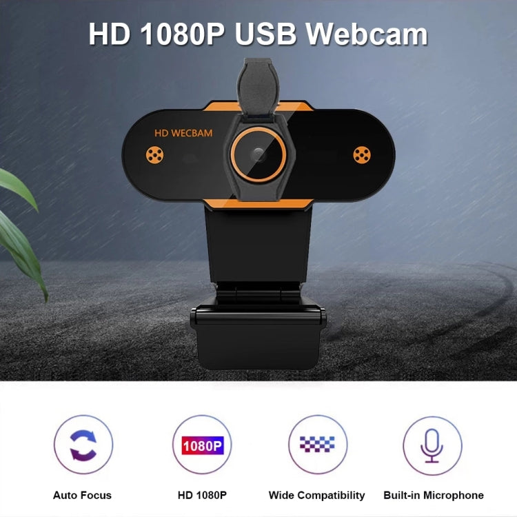 312 1080P HD USB 2.0 PC Desktop Camera Webcam with Mic, Cable Length: about 1.3m, Configuration:Anti-peep - HD Camera by buy2fix | Online Shopping UK | buy2fix