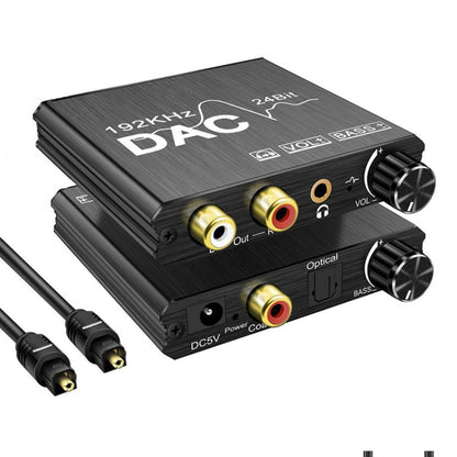 Digital To Analog Audio Converter Stereo Extractor DAC Amplifier Optical SPDIF 192Khz 24Bit -  by buy2fix | Online Shopping UK | buy2fix