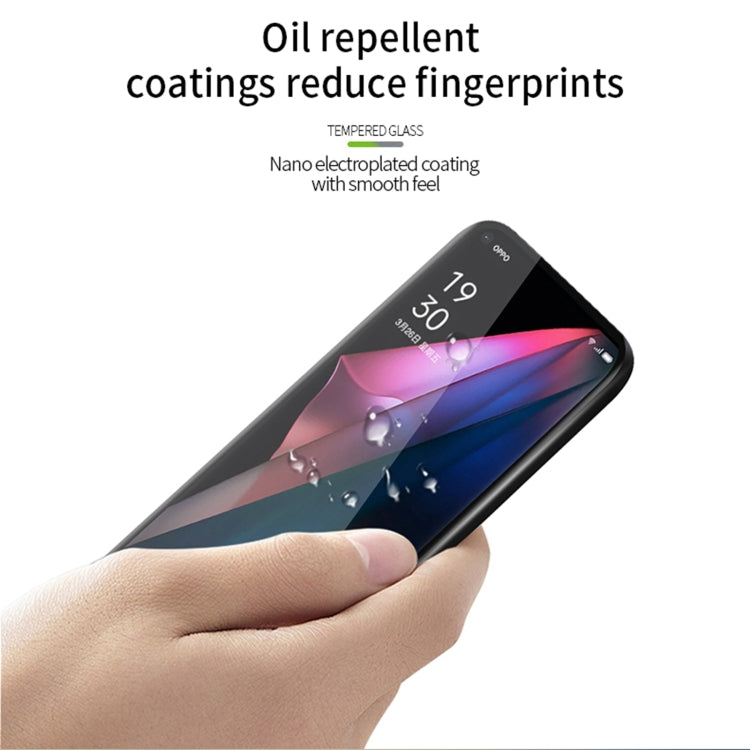 For OPPO Find X3 / 3X Pro PINWUYO 9H 3D Hot Bending Tempered Glass Film(Black) -  by PINWUYO | Online Shopping UK | buy2fix