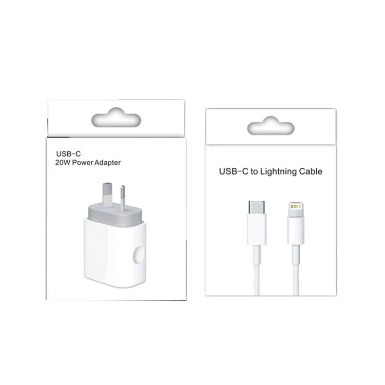 20W PD 3.0 Travel Fast Charger Power Adapter with USB-C / Type-C to 8 Pin Fast Charge Data Cable, AU Plug(1.5m) - Apple Accessories by buy2fix | Online Shopping UK | buy2fix