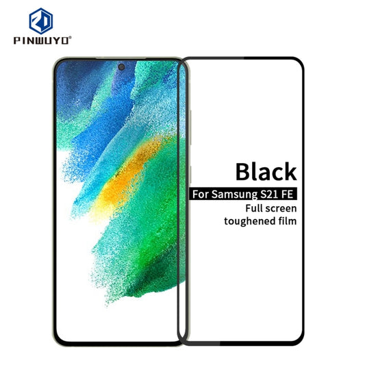 For Samsung Galaxy S21 FE PINWUYO 9H 2.5D Full Screen Tempered Glass Film(Black) - Galaxy Tempered Glass by PINWUYO | Online Shopping UK | buy2fix