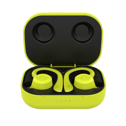 T20 TWS Bluetooth Hooks Wireless Sports Headphones with Charging Box IPX6 Waterproof Noise-cancelling Earphones(Green) - Bluetooth Earphone by buy2fix | Online Shopping UK | buy2fix