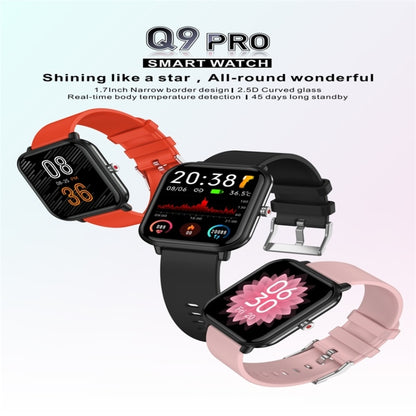 Q9pro 1.7 inch Color Screen Smart Watch, IP68 Waterproof,Support Temperature Monitoring/Heart Rate Monitoring/Blood Pressure Monitoring/Blood Oxygen Monitoring/Sleep Monitoring(Black) - Smart Wear by buy2fix | Online Shopping UK | buy2fix