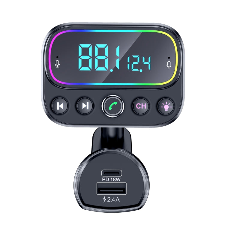 T67 Bluetooth 5.0 Car MP3 Music Player FM Modulator Transmitter Wireless AUX Adapter Hands-free - In Car by buy2fix | Online Shopping UK | buy2fix