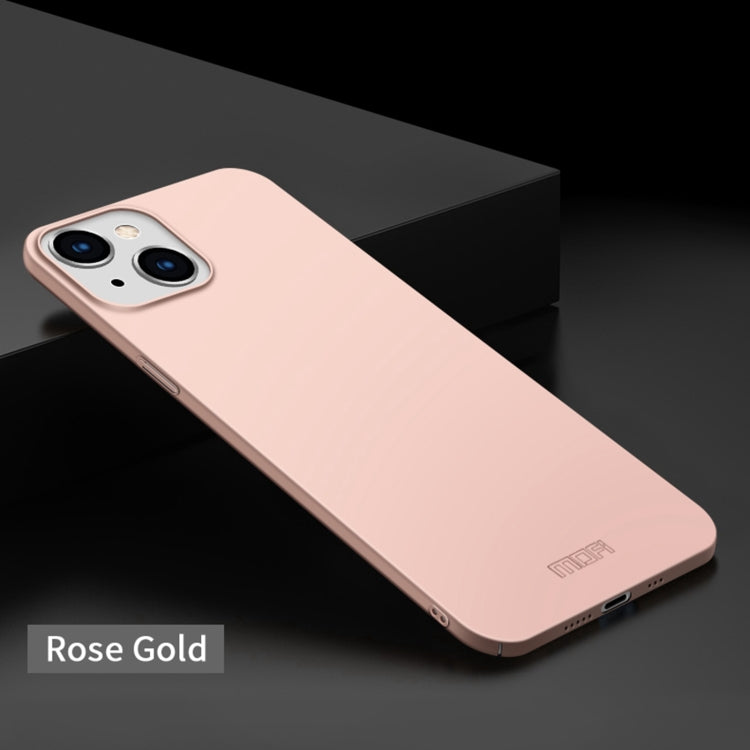 For iPhone 14 MOFI Frosted PC Ultra-thin Hard Case (Rose Gold) - iPhone 14 Cases by MOFI | Online Shopping UK | buy2fix