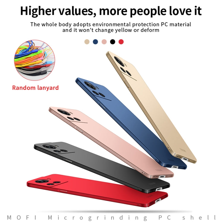 For OnePlus Ace 5G / 10R 5G MOFI Frosted PC Ultra-thin Hard Case(Blue) - OnePlus Cases by MOFI | Online Shopping UK | buy2fix