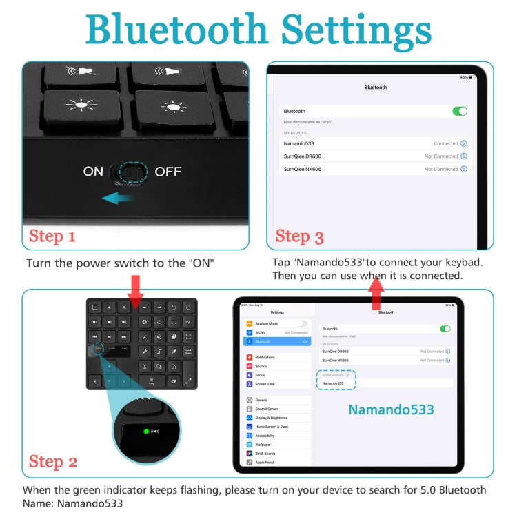 MC-533 Bluetooth 5.0 Painting Keyboard 35 keys Keypad Wireless Digital keyboard - Wireless Keyboard by buy2fix | Online Shopping UK | buy2fix