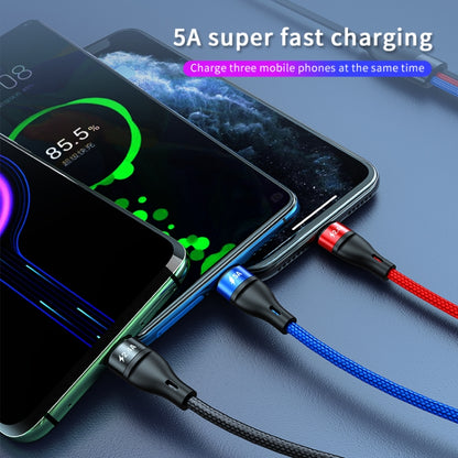 40W 5A USB to Micro USB + USB-C / Type-C + 8 Pin Fast Charging Cable, Cable Length: 2m - Multifunction Cable by buy2fix | Online Shopping UK | buy2fix