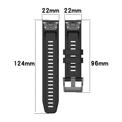 For Garmin Approach S62 22mm Two-Color Sports Silicone Watch Band(Midnight Blue + White) - Watch Bands by buy2fix | Online Shopping UK | buy2fix