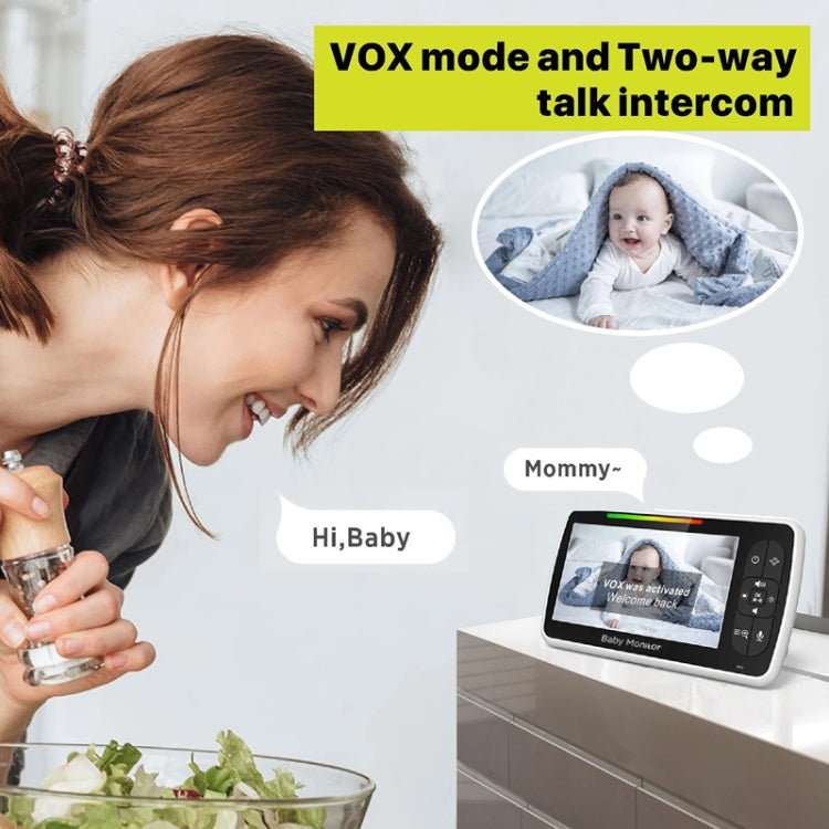 SM650 Wireless Video Baby Camera Intercom Night Vision Temperature Monitoring Cam(US Plug) - Security by buy2fix | Online Shopping UK | buy2fix