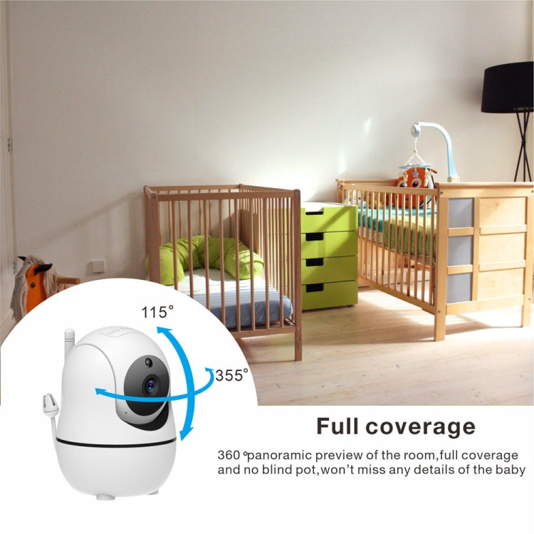 SM50 5 inch Baby Monitor 360-Degree Rotating Wireless Camera Night Vision Intercom Lullaby Monitor(US Plug) - Security by buy2fix | Online Shopping UK | buy2fix