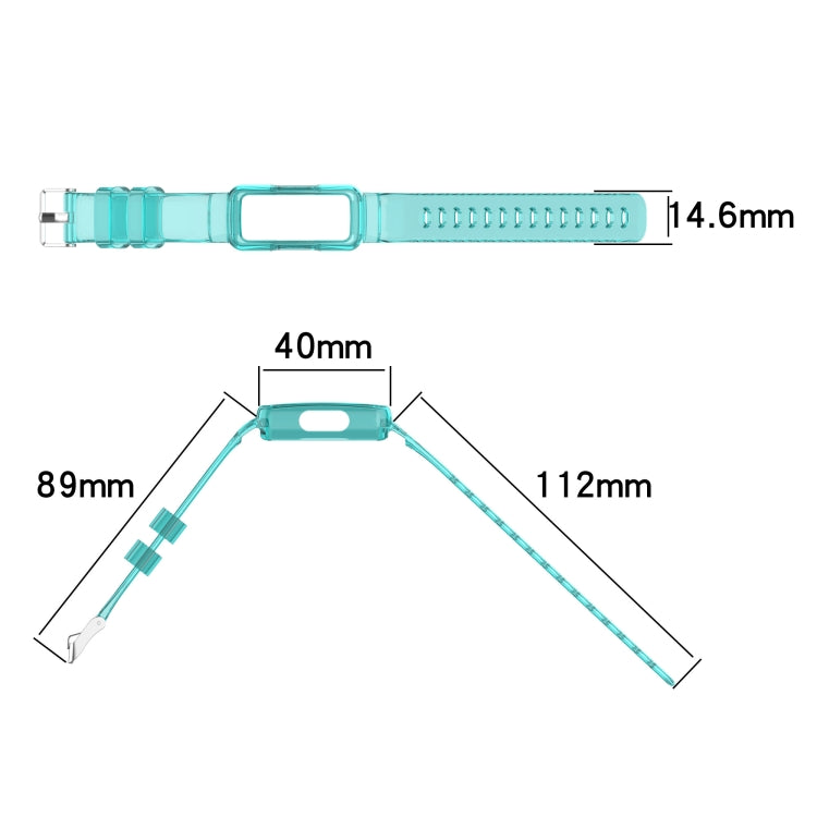 For Fitbit Inspire 3 TPU Integrated Watch Band(Transparent Black) - Watch Bands by buy2fix | Online Shopping UK | buy2fix